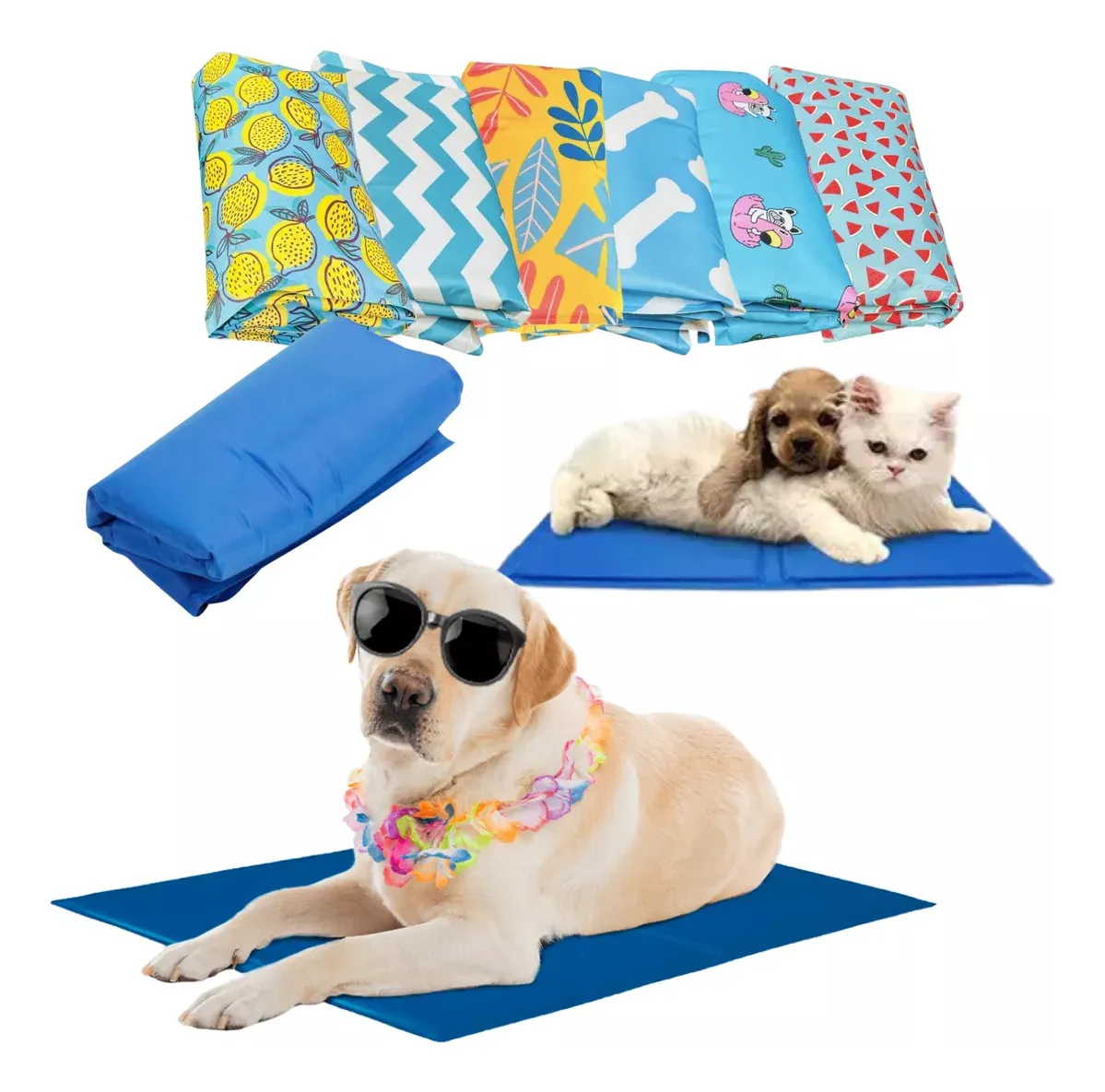 Tapete Pet Gel Refrescante Cães 90x50 Bordas Reforçadas