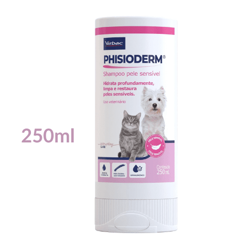 Virbac Phisioderm Shampoo Pele Sensível para Cães e Gatos 250 mL