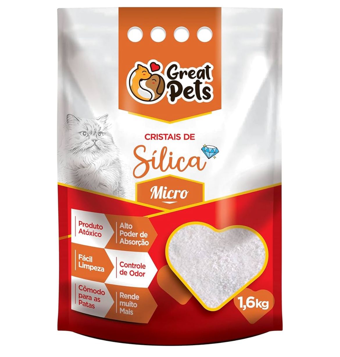 Areia Higiênica de Sílica Micro da marca Great Pets