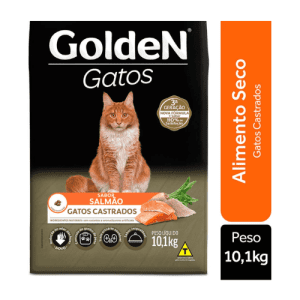 Ração Golden Gatos Castrados Salmão 10,1 Kg