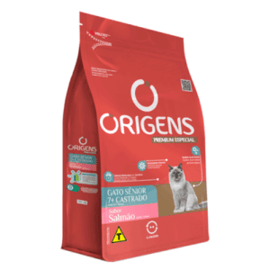 Ração Origens Gato Sênior 7+ Castrado Salmão 1kg