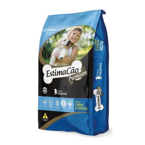 Ração Estimacão Carne E Cereais Filhotes Premium 10kg