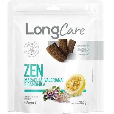 Petisco Funcional Avert LongCare Zen Maracujá, Valeriana e Camomila para Cães